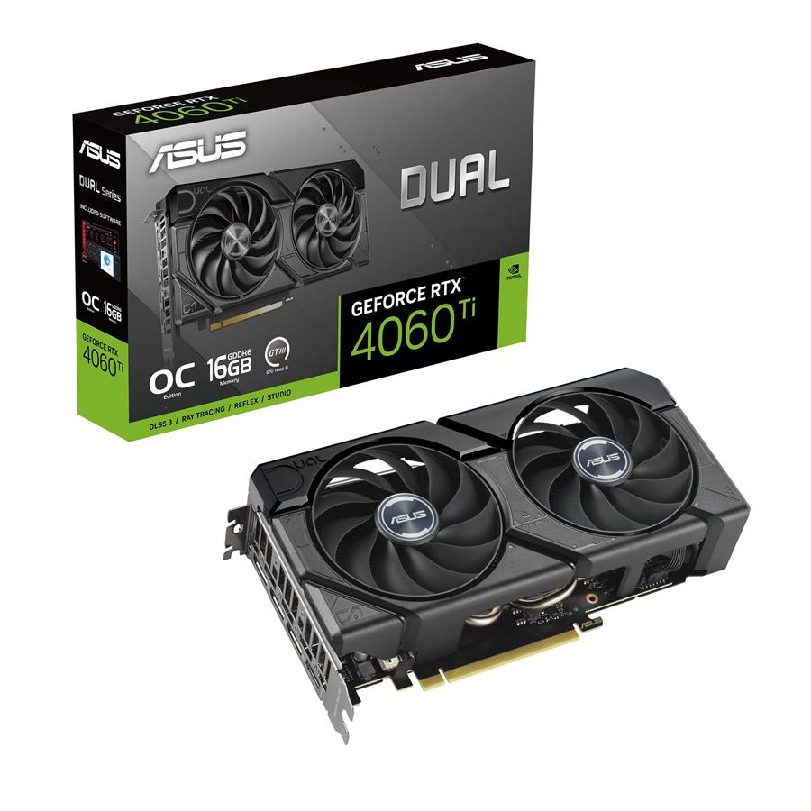 Placa de video RTX 4060Ti Asus Dual OC 8 GB EVO