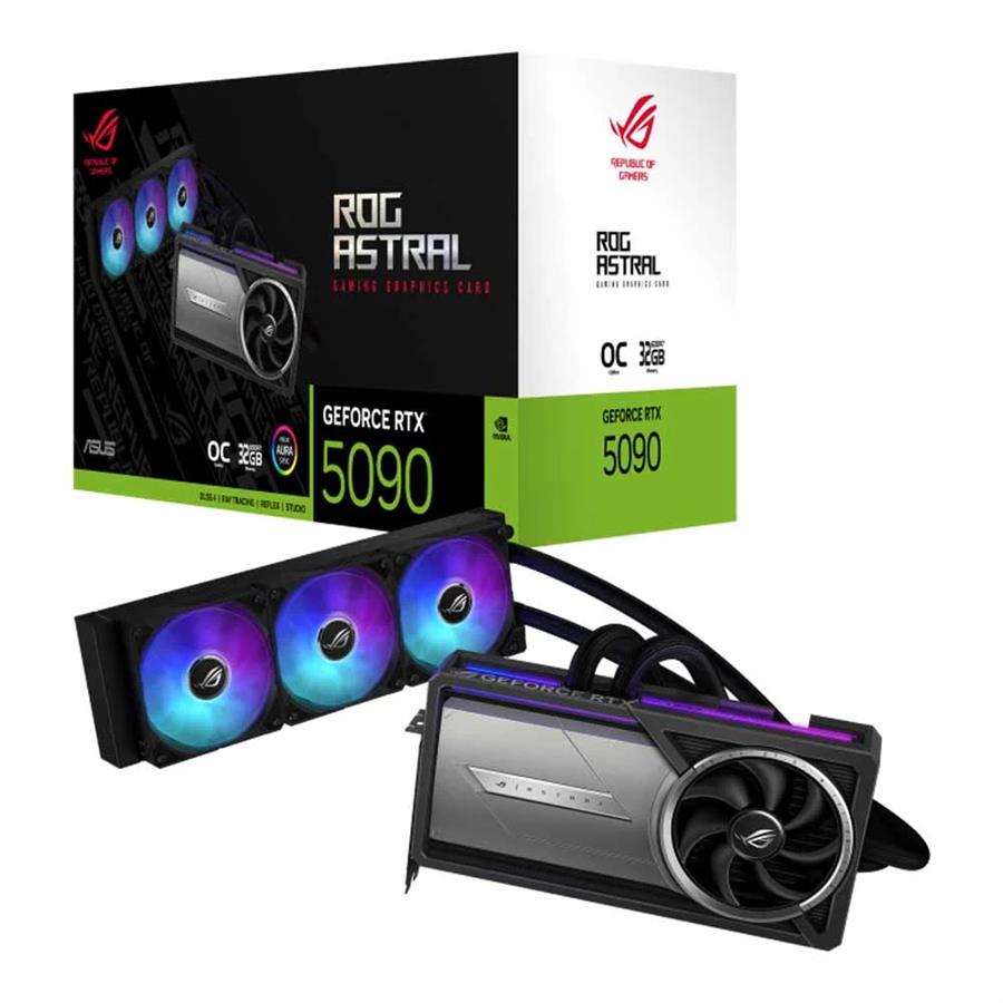 Placa de video RTX 5090 ASUS ROG ASTRAL LC OC 32GB GDDR7