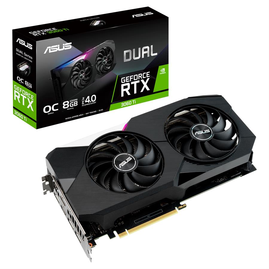 PLACA DE VIDEO RTX 3060TI ASUS DUAL OC 8 GB (FULLBOX) - OUTLET