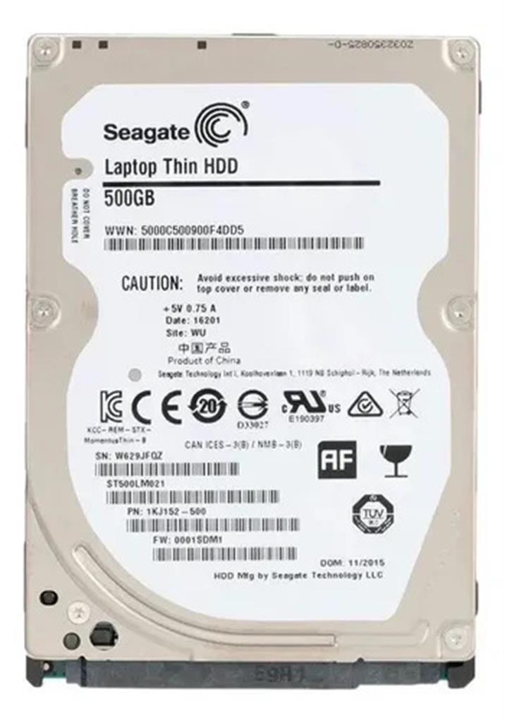 Disco Rígido 500 GB Seagate p/Notebook - OUTLET