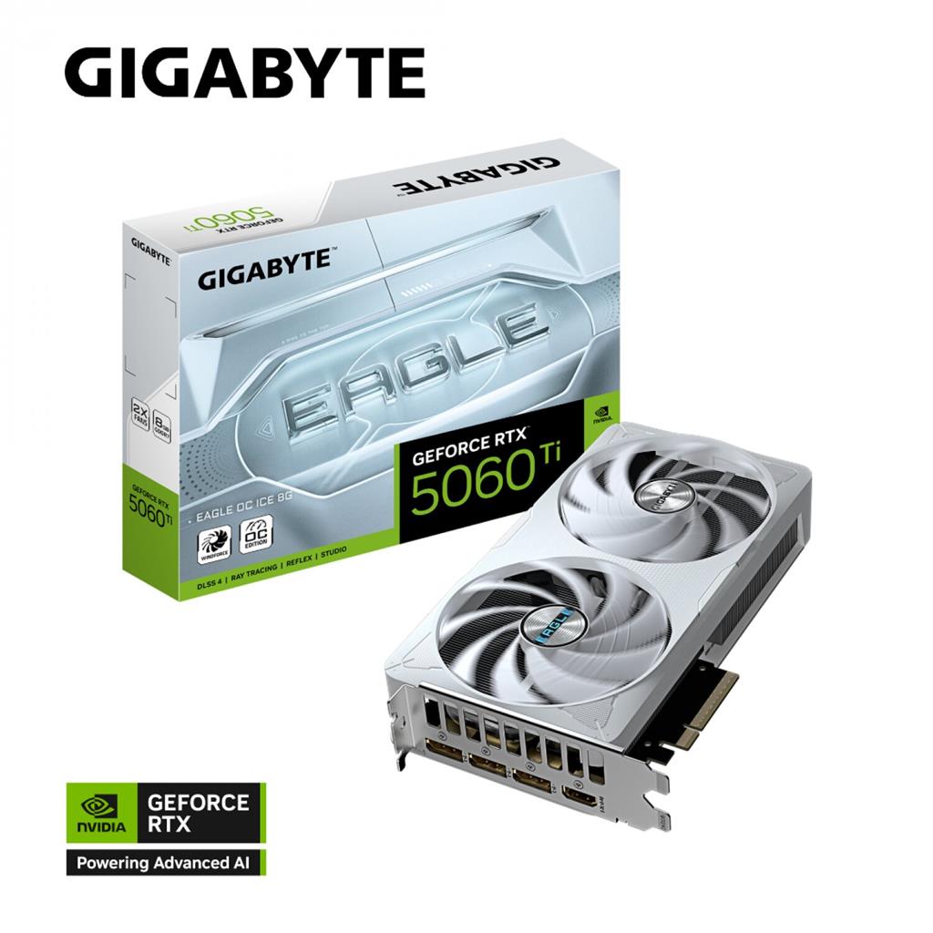 PLACA DE VIDEO RTX 5060TI GIGABYTE EAGLE OC ICE 8GB (WHITE)