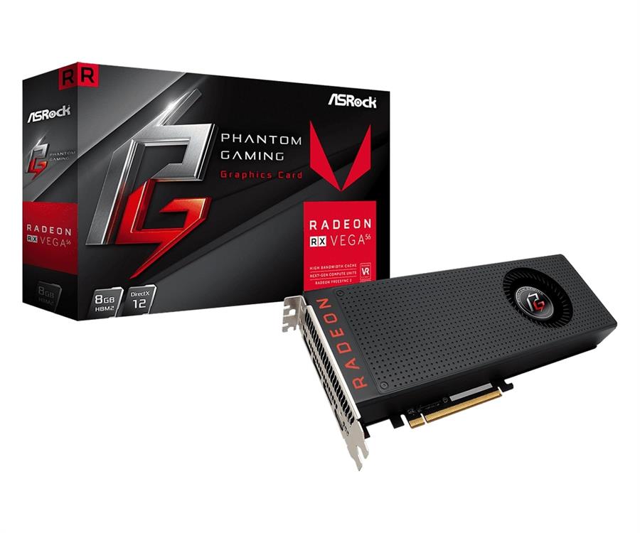 PLACA DE VIDEO RX VEGA 56 8 GB ASROCK PHANTOM GAMING (OEM) - OUTLET