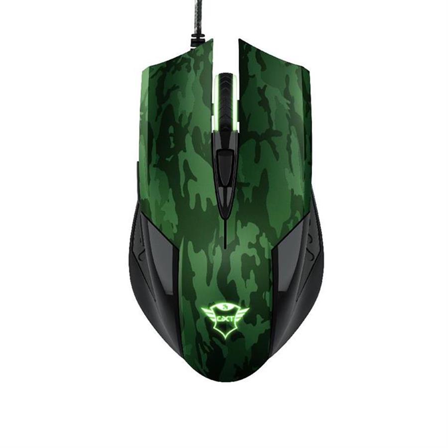 Kit Combo Mouse Gamer Trust + Pad Mouse GXT 781 RIXA Camuflado