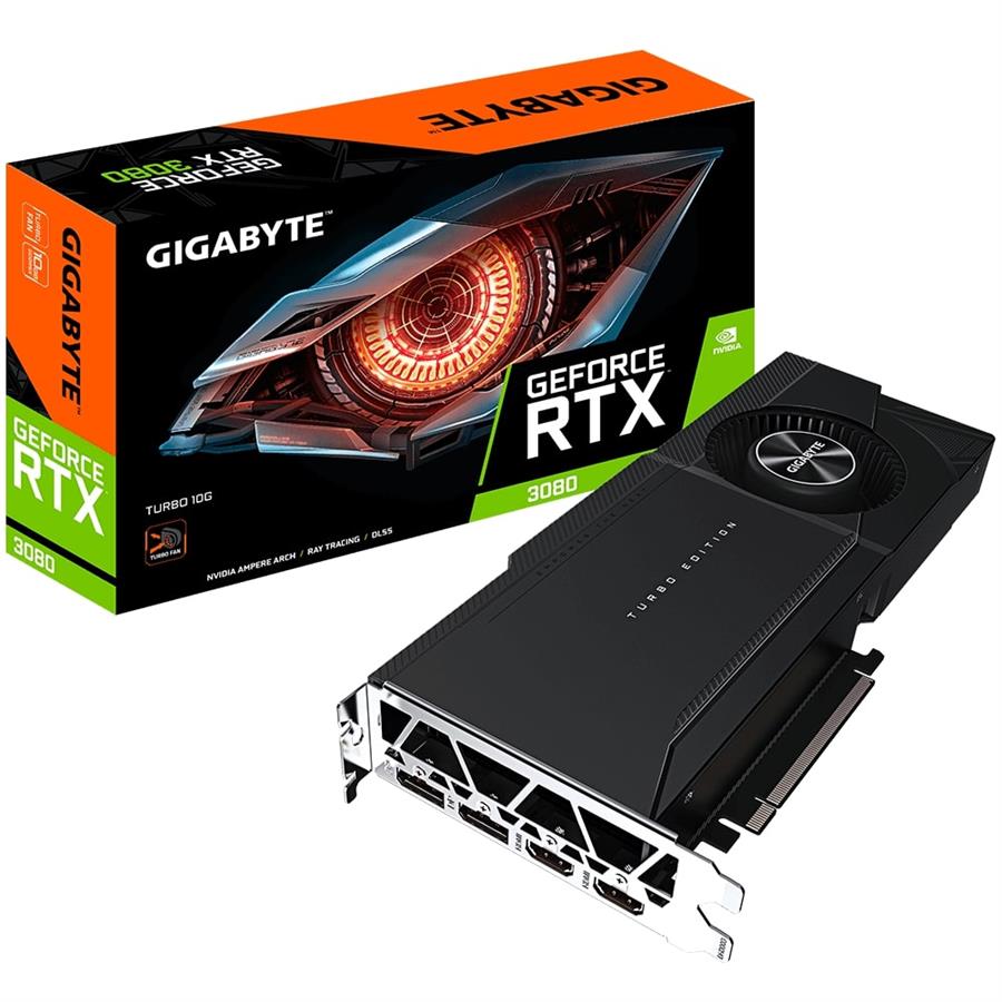 Placa de video RTX 3080 Gigabyte TURBO 10 GB (Fullbox) - OUTLET