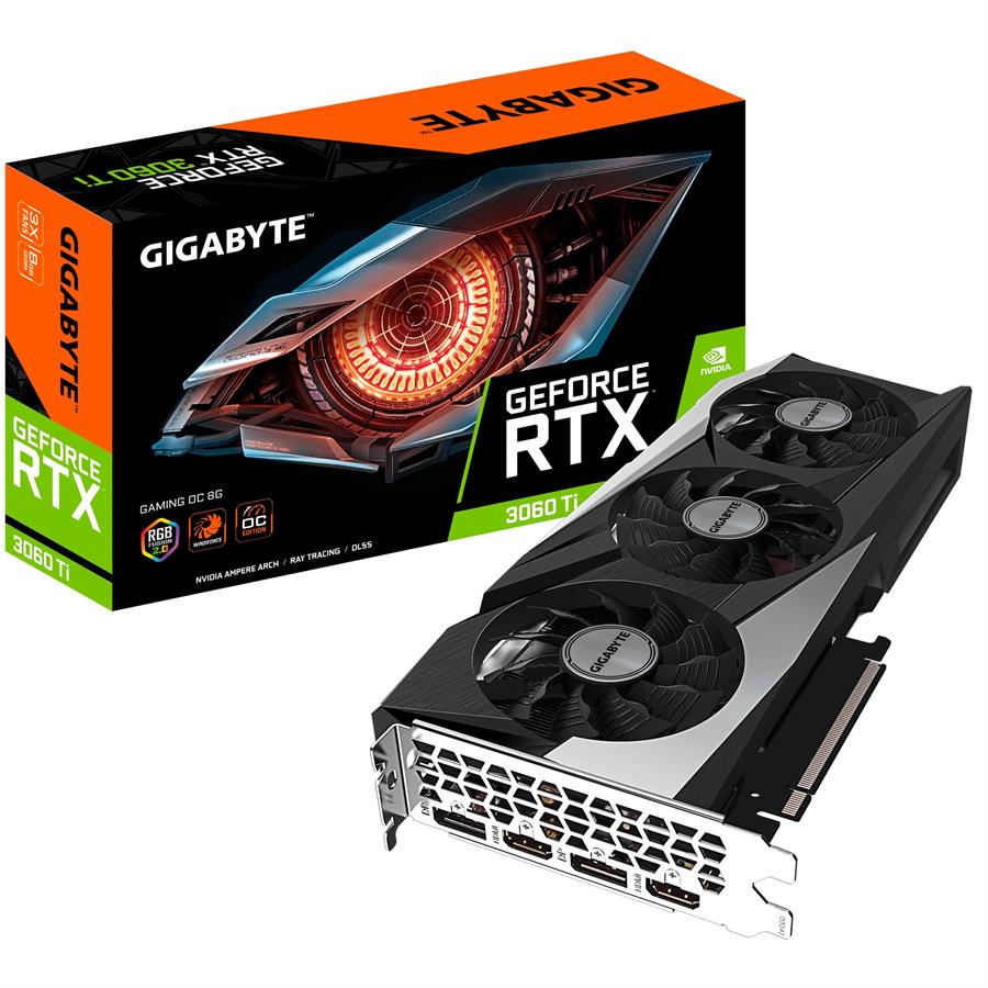 PLACA DE VIDEO RTX 3060TI GIGABYTE GAMING OC 8 GB (FULLBOX) - OUTLET