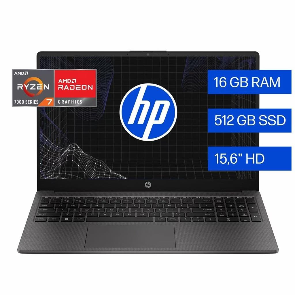NOTEBOOK HP 255 RYZEN 7 7730U, 16GB DDR5, 512GB, 15.6 FULLHD