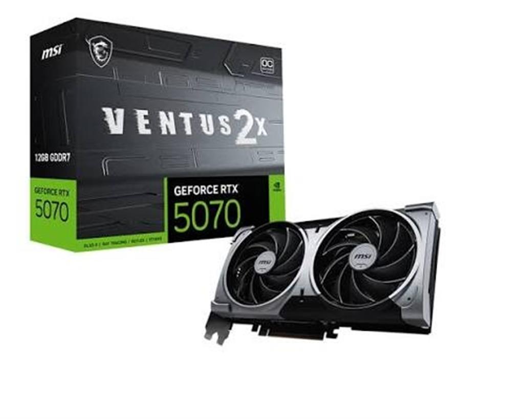 PLACA DE VIDEO RTX 5070 MSI VENTUS 12G 2X OC BLACK