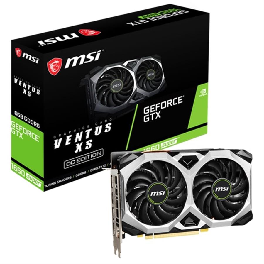 Placa de video GTX 1660 Super MSI Ventus XS OC 6 GB (Fullbox) - OUTLET