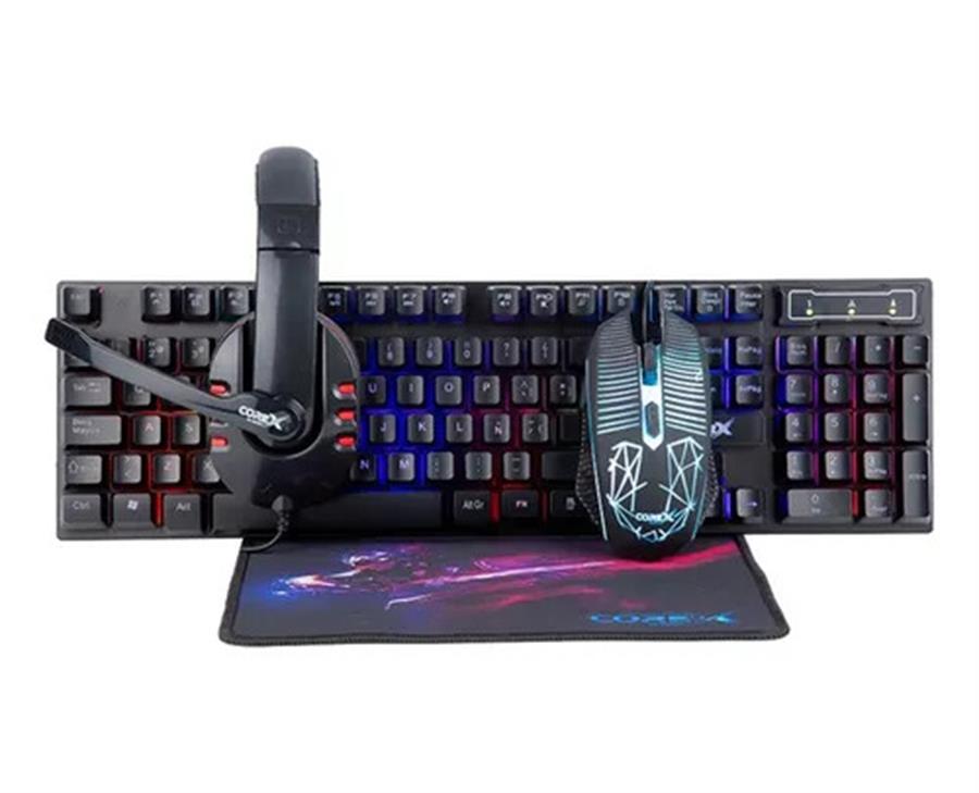 Combo kit 4 en 1 Teclado, Mouse, Auricular, Pad Corex IMC-407