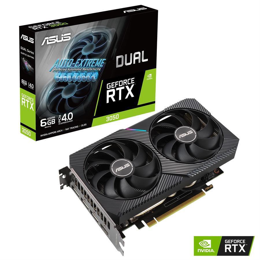 Placa de video RTX 3050 Asus Dual 6 GB OC GDDR6 - OPEN BOX