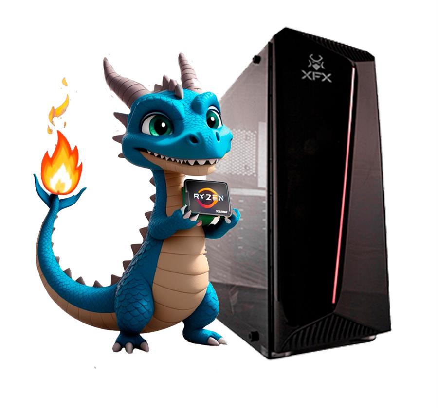 PC GAMER RYZEN 5 8600G, 16 GB, SSD 480, FUENTE 650W 80 PLUS, GABINETE XFX 01
