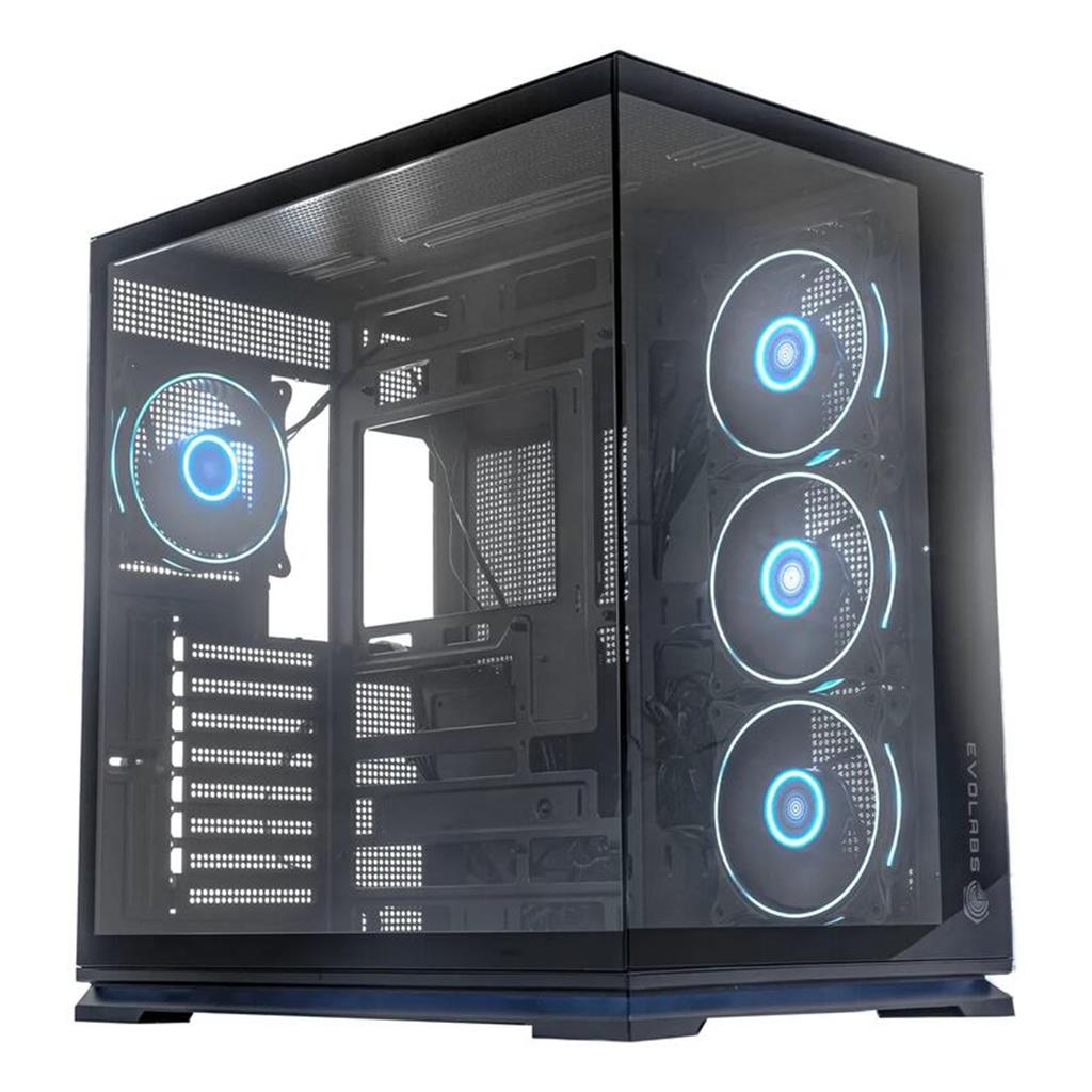 GABINETE EVOLABS LUMA X EVO320-AB C/ 4 COOLERS ARGB