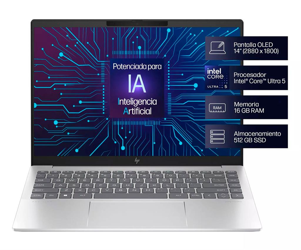 Notebook HP Pavilion Plus U5-125H 14" 16GB/512 W11h