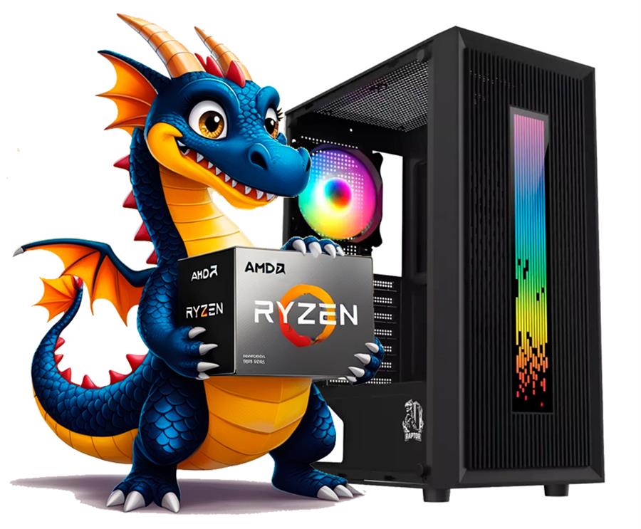 PC Gamer Ryzen 5300G (Vega Integrado), A520M-K, 8 GB RAM, 240 GB SSD, Fuente 700W