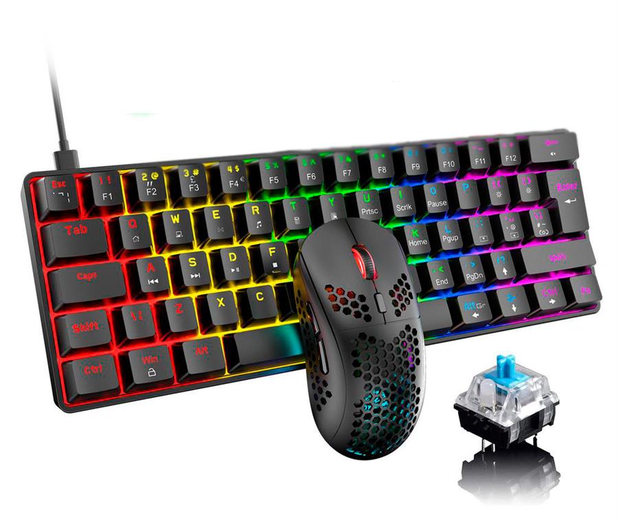 Combo Teclado Mécanico y Mouse Gamer T60 RGB - Ziyoulang
