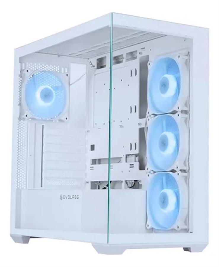 GABINETE EVOLABS PROGRESSION WHITE - C/4 FAN ARGB (EVO-305AB)