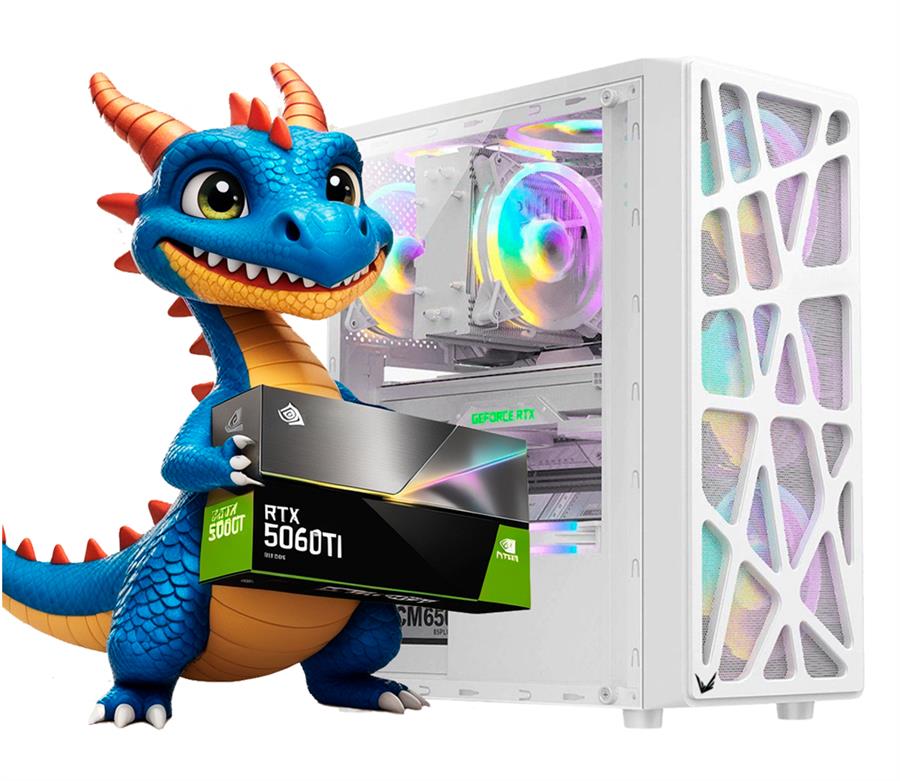 PC Gamer RTX 5060TI 16 GB,  Ryzen 7 5700X, 16GB RAM, SSD 512 GB, 750W Gold, Gabinete Gamer