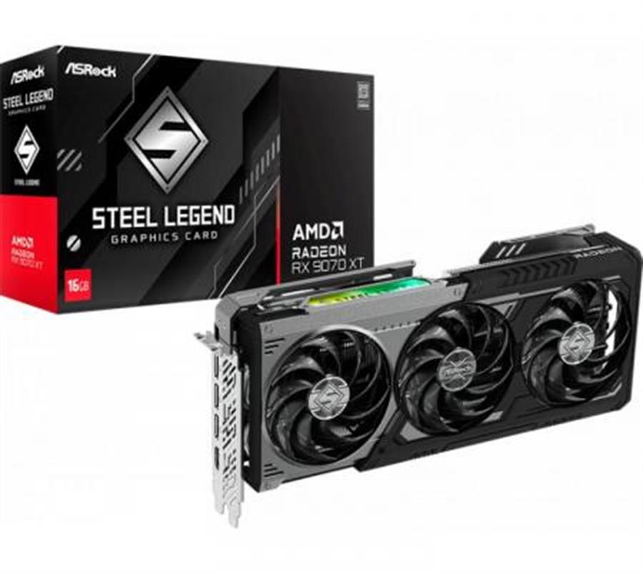 Placa de vidoe RX 9070 XT Asrock Steel Legend Dark 16 GB