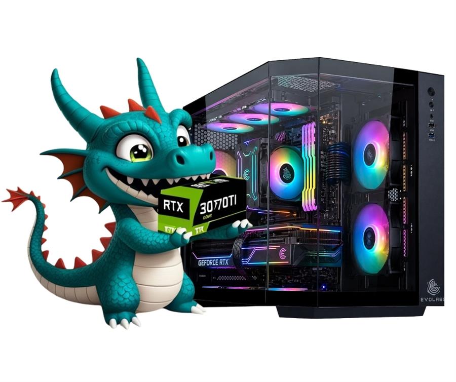 PC GAMER RYZEN 7 7700, RTX 3070TI, 16 GB RAM DDR5, A620, FUENTE 700W