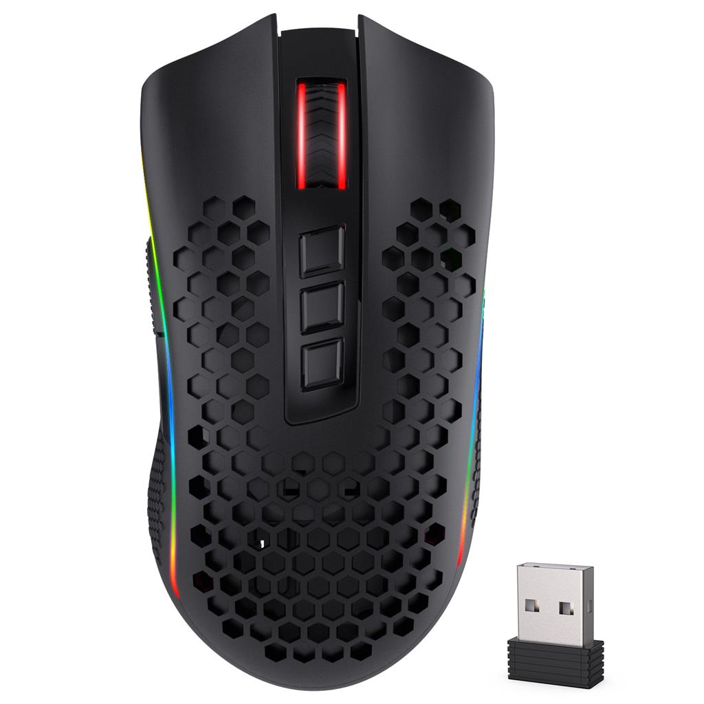 MOUSE REDRAGON STORM PRO BLACK M808-KS WIRELESS PIXART PMW3335 16000 DPI