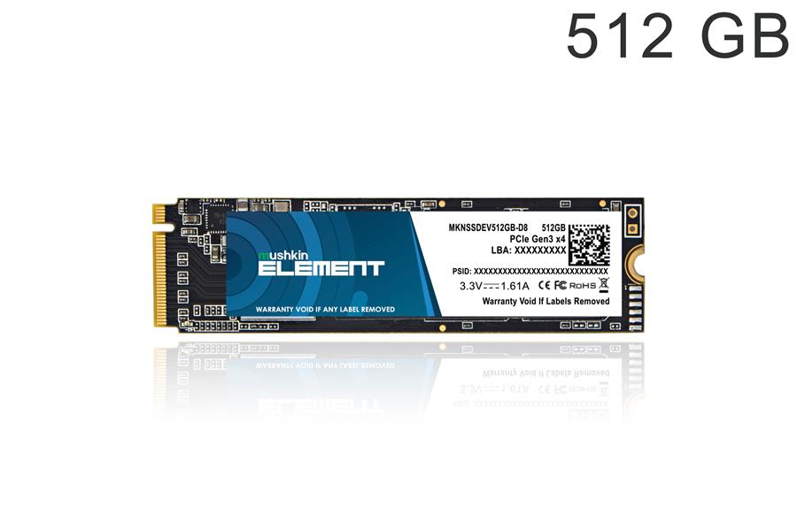 DISCO SÓLIDO SSD 512 GB MUSHKIN ELEMENT NVME PCIE GEN3 X4