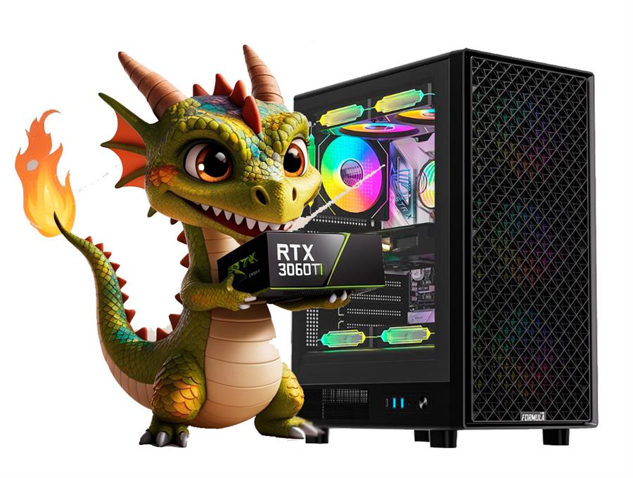 PC GAMER RTX 3060TI, RYZEN 5 5500, 16 GB RAM, A520M-K, SSD 500 GB