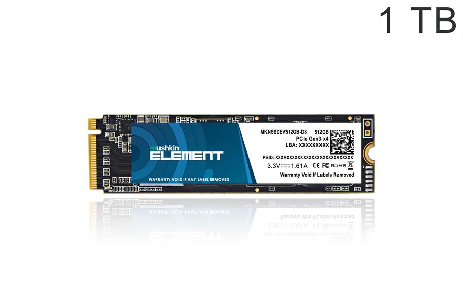 DISCO SÓLIDO SSD 1 TB MUSHKIN ELEMENT NVME PCIE GEN3 X4