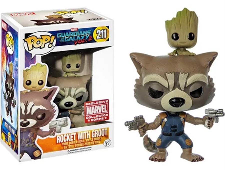 Funko Pop Rocket With Groot (211) Guardianes de la Galaxia