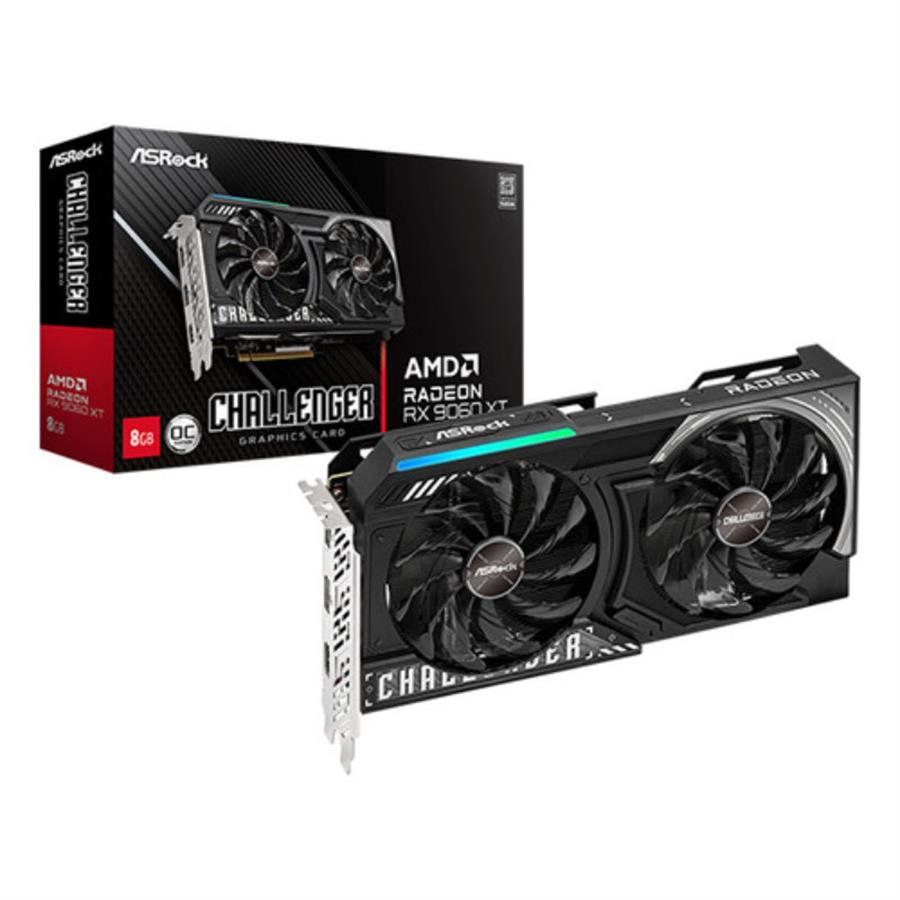 Placa de video RX 9060 Asrock Challenger 8GB (VG-9060 CL8G))