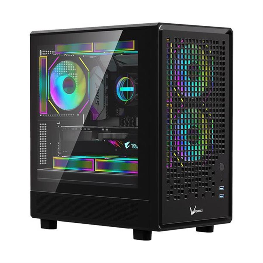 Gabinete Gamer Formula V Air Mesh G2 Black mATX (3 FAN FRGB)