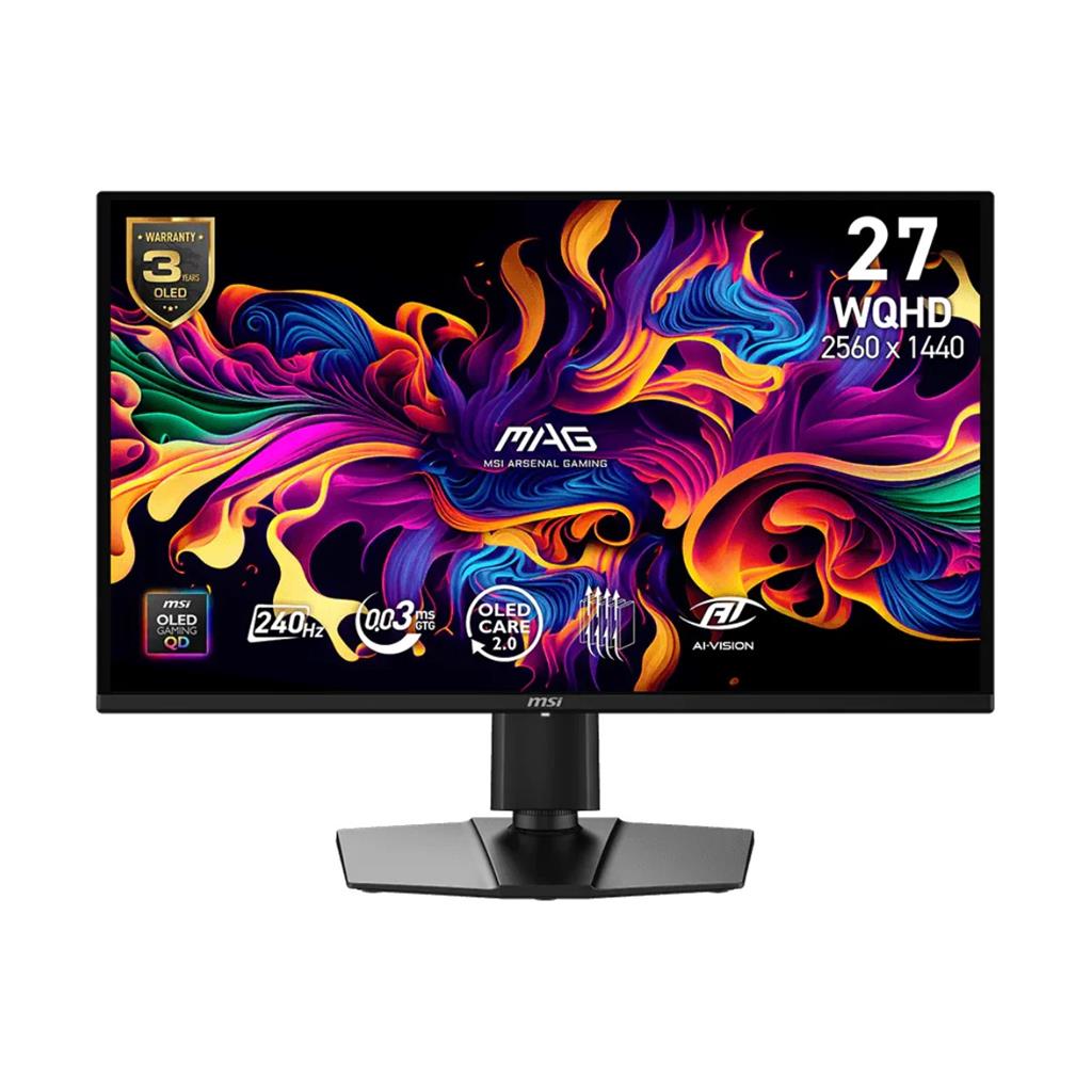 MONITOR MSI 27" MAG 274QP QHD OLED 240HZ 0.03MS FLAT 2XHDMI + 1XDP