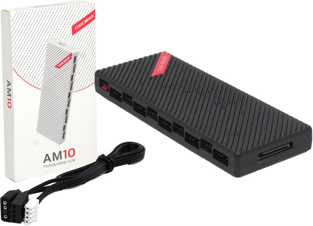 HUB SPLITTER ARGB PWM 5V, 10 PUERTOS - COOLMON AM10