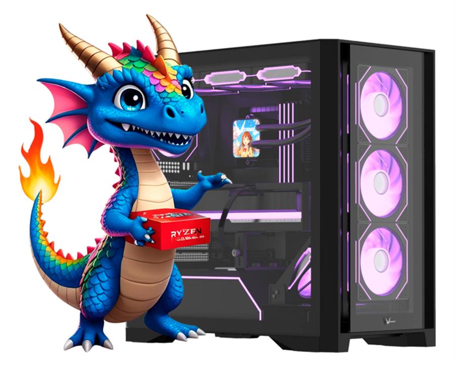 PC GAMER RYZEN 5 8600G, A620, 16GB DDR5, SSD 512 GB, FUENTE 600W+, GABINETE FORMULA