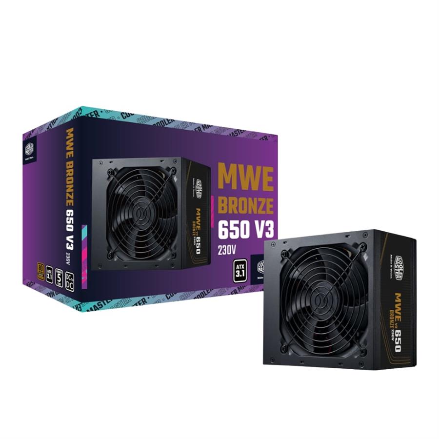 Fuente Cooler Master MWE 650W V3 FR - 80 Plus Bronce