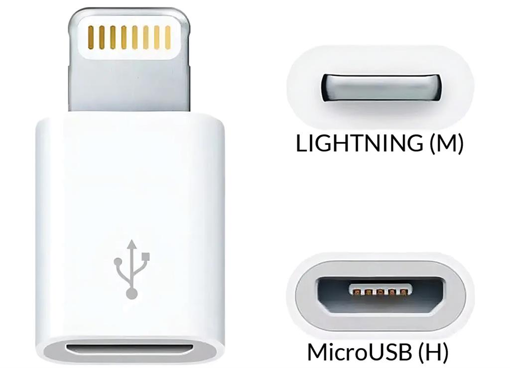 ADAPTADOR APPLE LIGHTNING M A MICRO USB H - IPHONE 5 6 7 8 IPAD ALTERNATIVO