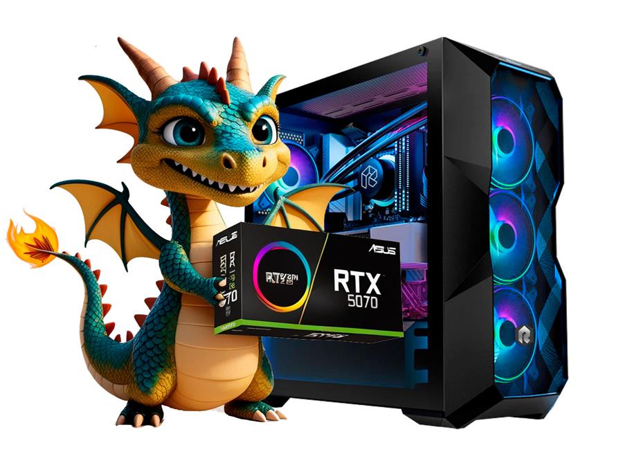 PC GAMER RTX 5070, RYZEN 7 7800X3D, 32 GB, 1 TB