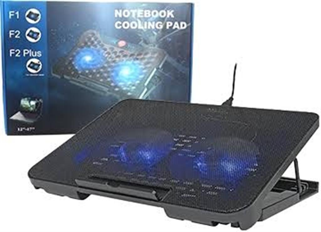BASE PARA NOTEBOOK F2 PLUS DOBLE VENTILADOR 120MM - 12 A 17 PULGADAS