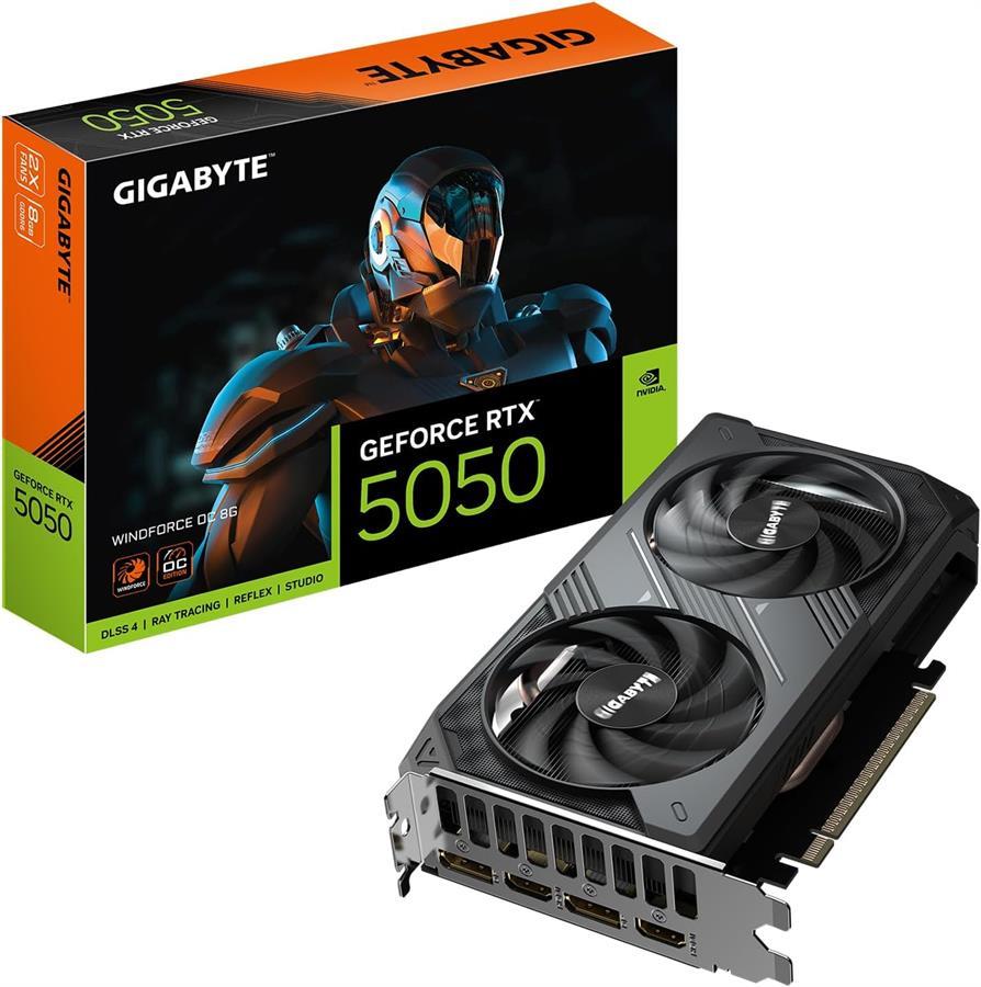 Placa de video RTX 5050 Gigabyte Windforce OC 8 GB