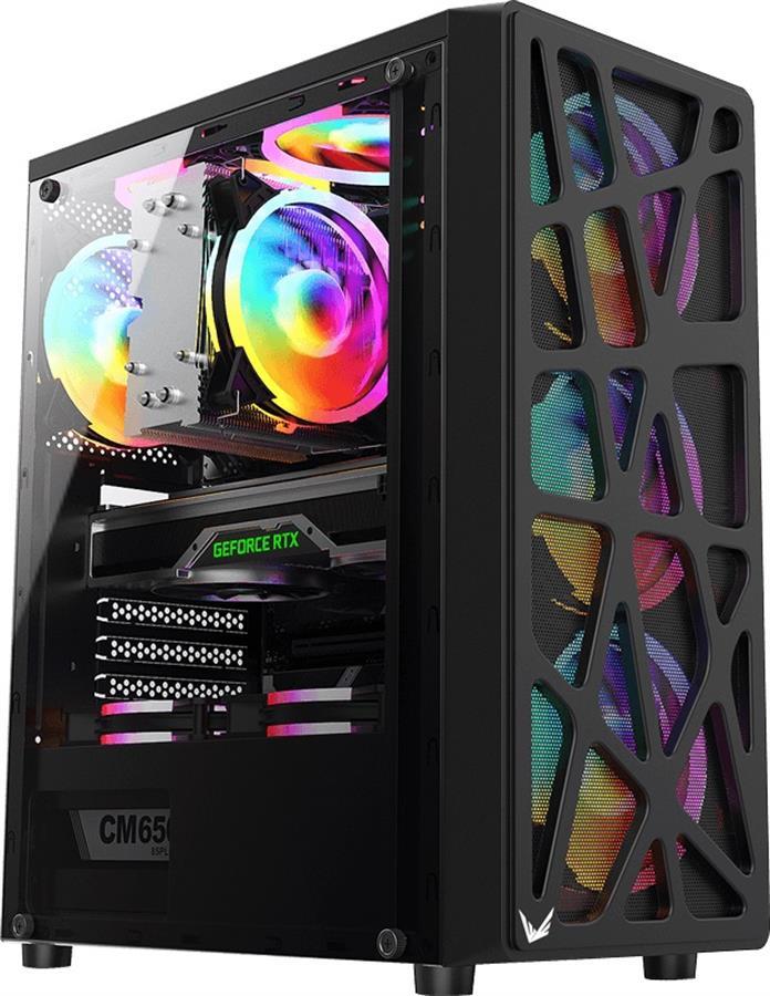 Gabinete Gamer Formula V Mana Dynamic ATX (4 FANS FRGB)