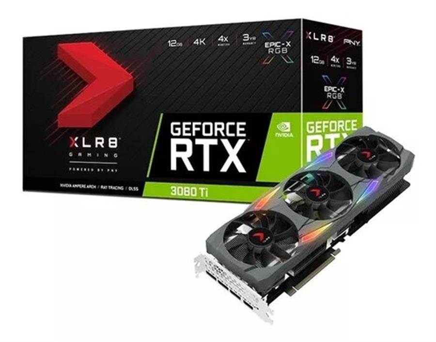 Placa de video RTX 3080Ti PNY XLR8 Epic-X RGB 12GB (Fullbox) - OUTLET